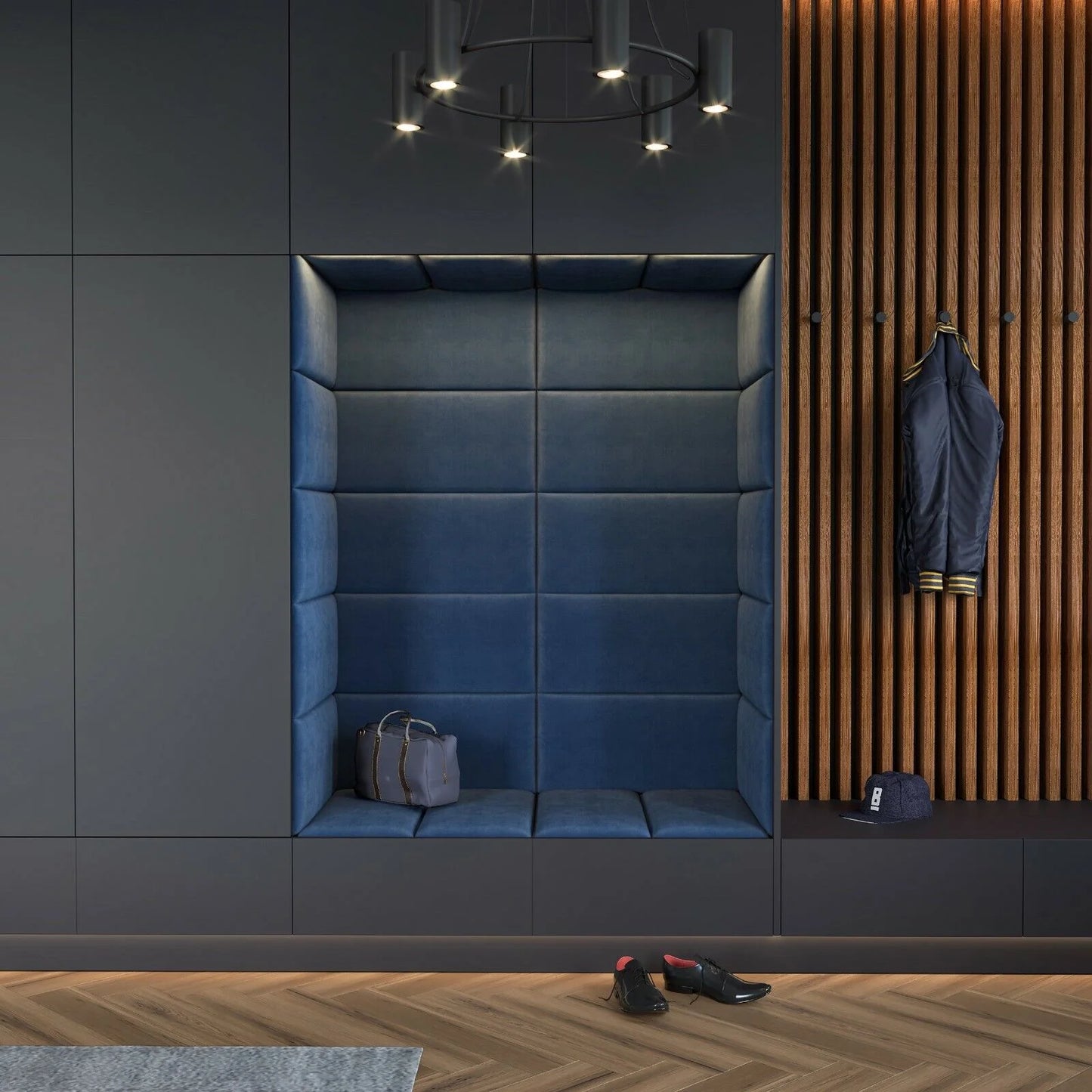 Rectangular Design Upholstered Wall Panels