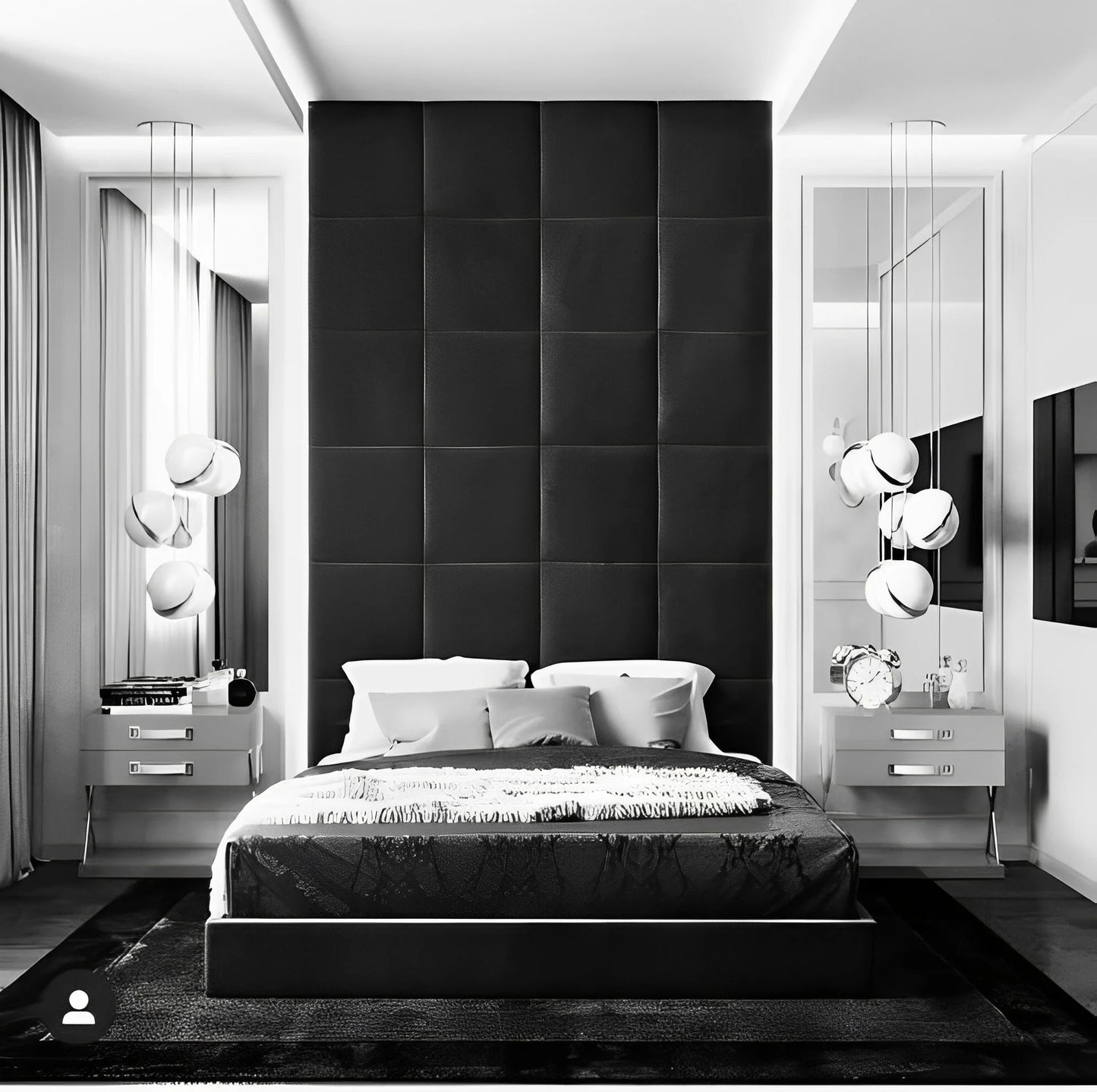 Square Design Upholstered Wall Panels