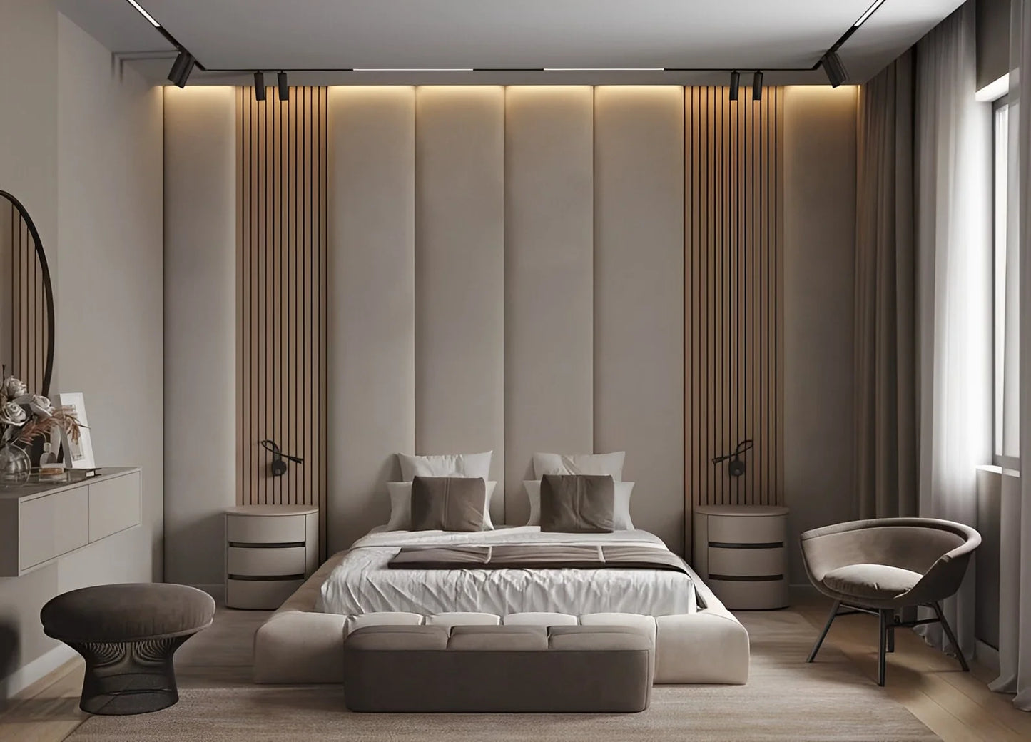 Vertical Upholstered Headboard Panels